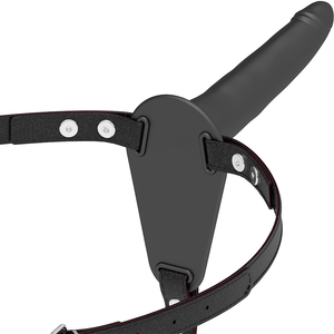 Strap-on Duplo - Preto - 15cm - Silicone strap-on - Fetish Submissive