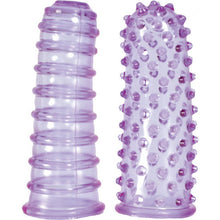 Carregar imagem no visualizador da galeria, Conjunto de 2 capas de dedo estimulantes - Lilás - Lust Fingers - Seven Creations
