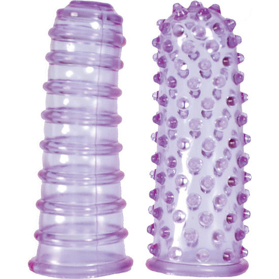Conjunto de 2 capas de dedo estimulantes - Lilás - Lust Fingers - Seven Creations