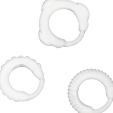 Carregar imagem no visualizador da galeria, Conjunto de 3 anéis para pénis e testículos - Ring set for penis - Addicted Toys
