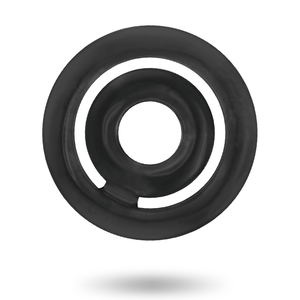 Anel duplo para pénis e testículos - Preto - Rings Set For Penis - Addicted Toys
