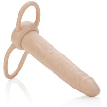 Carregar imagem no visualizador da galeria, Strap-on masculino para dupla penetração - 13.3 cm - Bege - Dual penetrator - Calexotics
