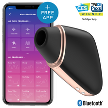 Carregar imagem no visualizador da galeria, Estimulador de clitóris por ondas de pressão + Vibração + APP - Love Triangle - Preto - Satisfyer
