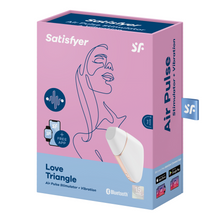 Carregar imagem no visualizador da galeria, Estimulador de clitóris por ondas de pressão + Vibração + APP - Love Triangle - Branco - Satisfyer	
