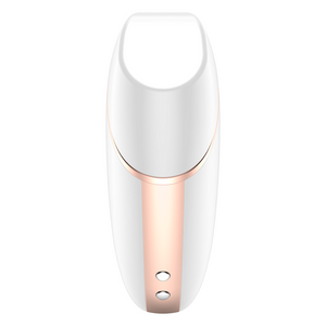 Estimulador de clitóris por ondas de pressão + Vibração + APP - Love Triangle - Branco - Satisfyer	