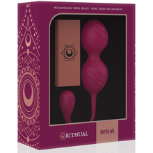 Carregar imagem no visualizador da galeria, Bolas vaginais vibratórias para exercícios de Kegel - Recarregável - Rosa -Nisha - Rithual
