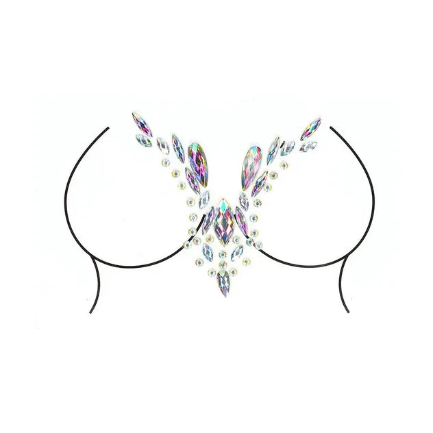 Brilhantes adesivos para o corpo - Dazzling deep-v cleavage bling - Le Désir