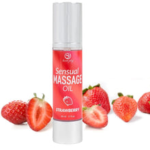 Carregar imagem no visualizador da galeria, Óleo de massagem com aroma a morango - 50 ml - Secret Play
