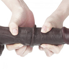 Carregar imagem no visualizador da galeria, Dildo deslizante com dupla camada 9” - Castanho - 24 cm - Sliding Skin - LoveToy
