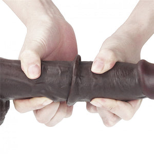 Dildo deslizante com dupla camada 9” - Castanho - 24 cm - Sliding Skin - LoveToy