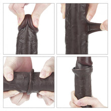 Carregar imagem no visualizador da galeria, Dildo deslizante com dupla camada 9” - Castanho - 24 cm - Sliding Skin - LoveToy

