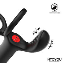 Carregar imagem no visualizador da galeria, Strap-on para dupla penetração com vibração e comando - Magnor - IntoYou
