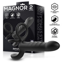 Carregar imagem no visualizador da galeria, Strap-on para dupla penetração com vibração e comando - Magnor - IntoYou
