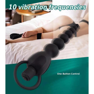 Tira de bolas anais com vibração - Recarregável - Marbe - Tardenoche