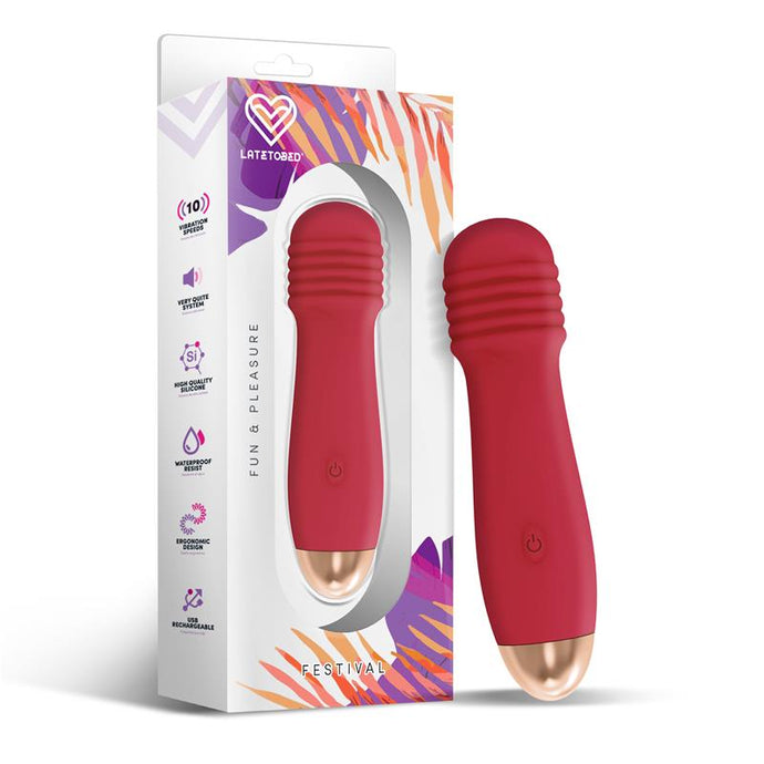 Estimulador / Mini varinha - Recarregável - Vermelho - Nesta - Latetobed