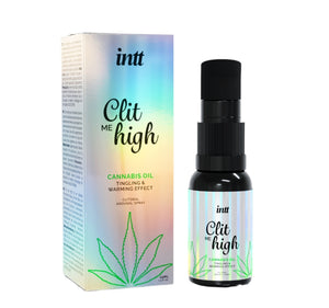 Spray estimulante feminino -  Efeito Vibratório e Aquecimento - Clit me high - Cannabis - 15 ml - INTT