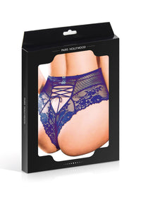 Culotte com efeito corpete  - Azul  - Paris Hollywood