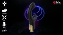 Carregar e reproduzir vídeo no visualizador da galeria, Vibrador vaginal com movimento de dedo no ponto G e estimulador de clitóris com ondas de pressão - Fingering and pulsing vibrator
