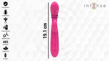 Carregar e reproduzir vídeo no visualizador da galeria, Vibrador vaginal e ponto G com estimulador de clitóris - Amara - Rosa - Intense
