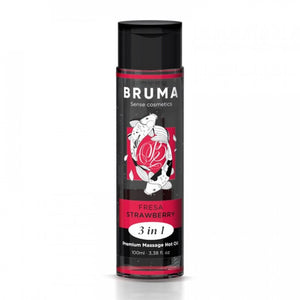 Óleo de Massagem - Efeito de Aquecimento - Morango - 100ml - Bruma