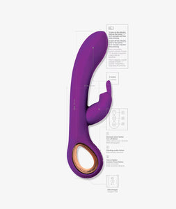 Vibrador Vaginal e Ponto G com Estimulador de Clitóris - BIA - Roxo - Langloys