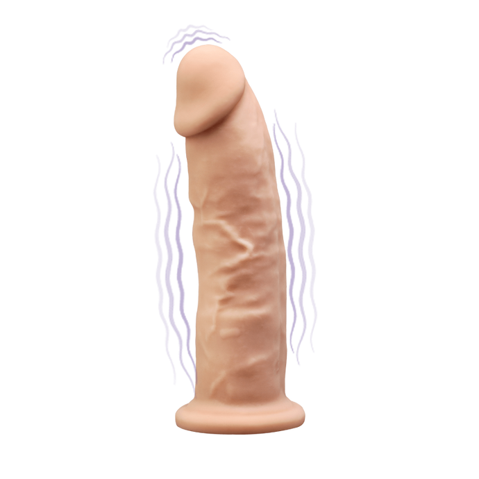 Vibrador realístico recarregável - 17.5cm - Bege - SilexD