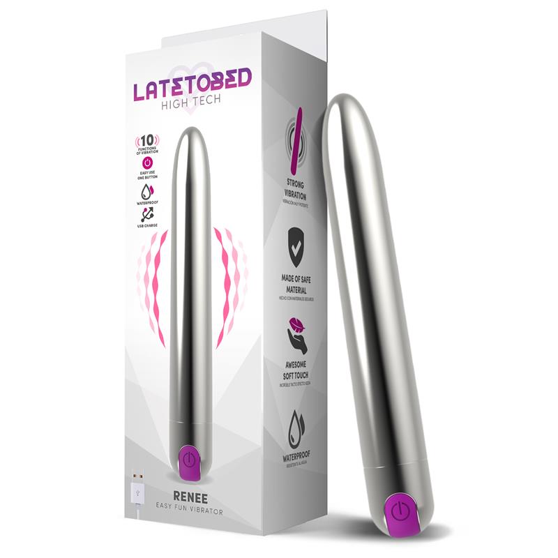 Vibrador clássico vaginal - Recarregável - Renee - Latetobed