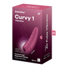 Estimulador de clitóris por ondas de pressão com APP - Curvy 1 - Bordô - Satisfyer