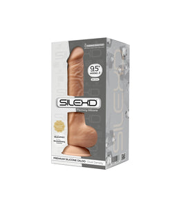 Dildo realístico termo-reativo - 24cm - Bege - SILEXD