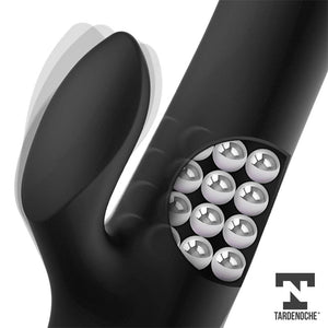 Vibrador vaginal com estimulador de clitóris - com movimento rotação e sobe e desce-  Recarregável - Squidy - Tardenoche