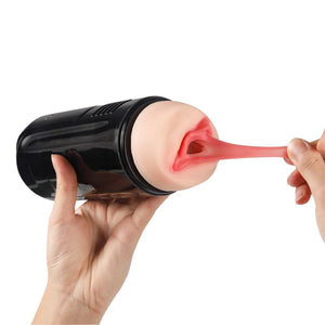 Masturbador masculino com vibração e sucção - Recarregável - Vagina - Shequ