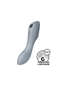 Vibrador e Estimulador de Clitóris por Ondas de Pressão - Curvy Trinity 3 - Cinza - Satisfyer