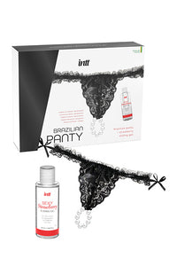 Kit com cueca brasileira com pérolas e lubrificante - INTT