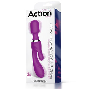 Vibrador Vaginal com Estimulador de Clitóris e Massajador 3 em 1 - No Fifteen - Double Action