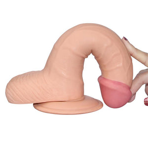 Dildo realista com pele cibernética -  Cyber skin 8.8” 20cm - The ultra soft dude - LOVETOY