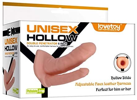 Strap-on oco Duplo - Unisex Hollow Double Penetrator - Lovetoy