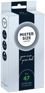 Preservativos Extra Finos Pure Feel - tam. 47 - 10un - Mister Size