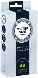 Preservativos Extra Finos Pure Feel - tam. 49 - 10un - Mister Size