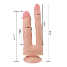 Carregar imagem no visualizador da galeria, Dildo duplo deslizante com dupla camada 21.7cm - Sliding Skin - LOVETOY
