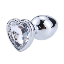 Carregar imagem no visualizador da galeria, Plug Anal Metal com Formato Coração Cristal - S - AFTERDARK
