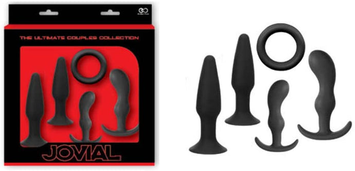 Kit com 5 plugs anais e 1 anel peniano - Jovial - The Ultimate Anal Kit