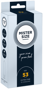 Preservativos Extra Finos Pure Feel - tam. 53 - 10un - Mister Size