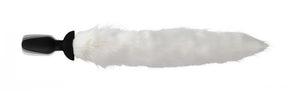 Plug anal vibratório, recaregavel com cauda de raposa branca - TAILZ