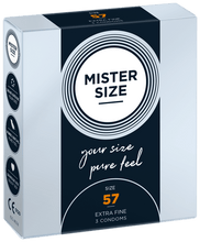 Carregar imagem no visualizador da galeria, Preservativos Extra Finos Pure Feel - tam. 57 - 3un - Mister Size
