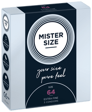 Carregar imagem no visualizador da galeria, Preservativos Extra Finos Pure Feel - tam. 64 - 3un - Mister Size

