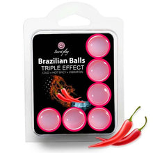 Carregar imagem no visualizador da galeria, 6 Bolas Lubrificantes Brazilian Balls - Triplo Efeito: Frio, Quente Picante e Vibração – Secret Play
