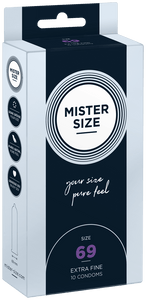 Preservativos Extra Finos Pure Feel - tam. 69 - 10un - Mister Size