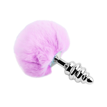 Carregar imagem no visualizador da galeria, Plug Anal metálico com pompom Fluffy Twist - L - Alive
