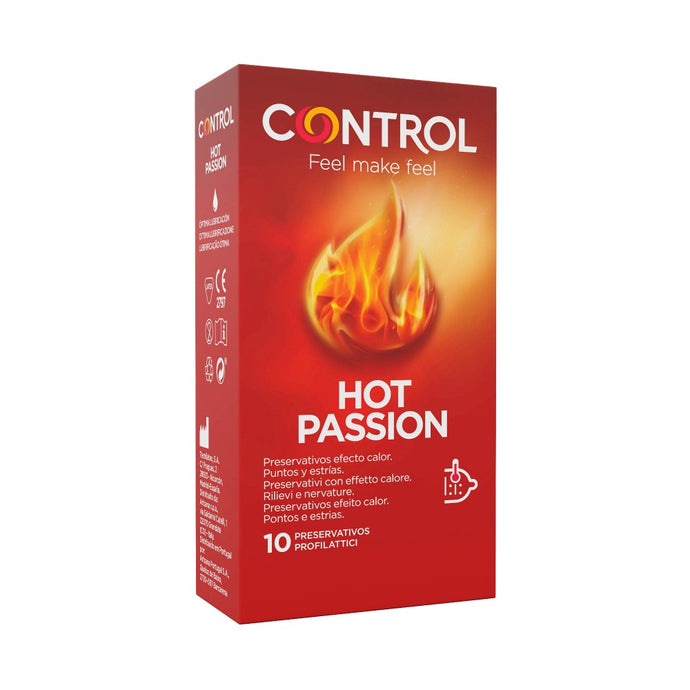10 Preservativos efeito quente - Hot Passion - Control