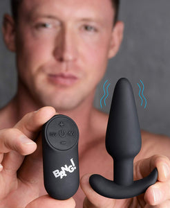 Plug Anal Vibratório Recarregável em Forma de “T” com Comando sem fios - BANG